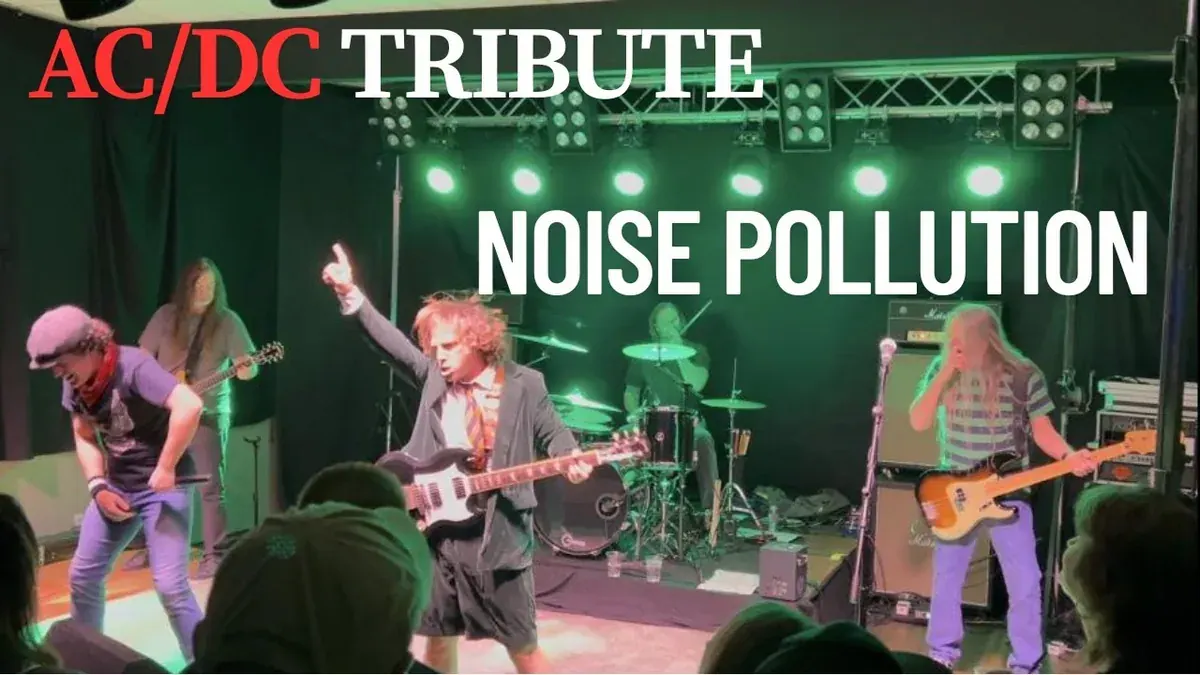 Noise Pollution, the San Diego AC/DC tribute band, performing live on stage